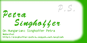 petra singhoffer business card